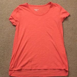 Coral Loose fitting casual T-shirt